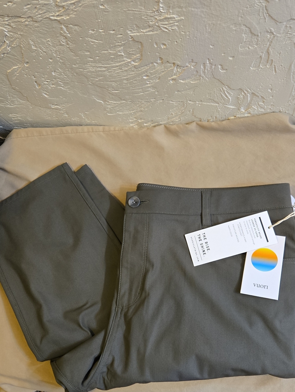 Vuori Olive Green Meta Performance Chinos